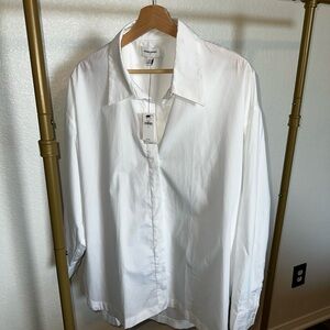 Banana Republic Oversized White Button-Down Shirt – XL – NWT